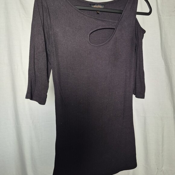 Women's Black Cutout Detail Top Size Small - Picture 2 of 2